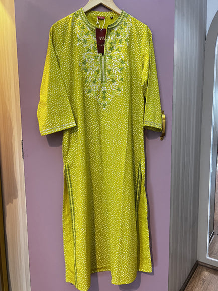 Long Straight Embroidered Kurti