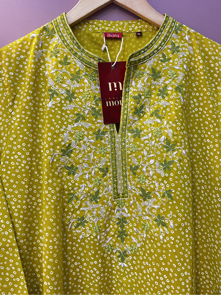 Long Straight Embroidered Kurti