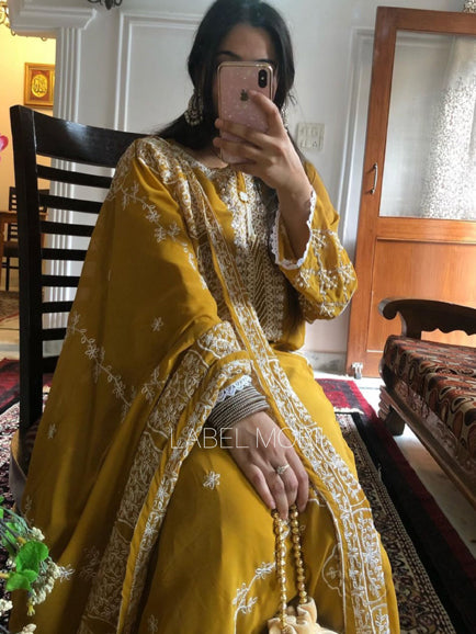 Naaz Suit Set Mustard Yellow