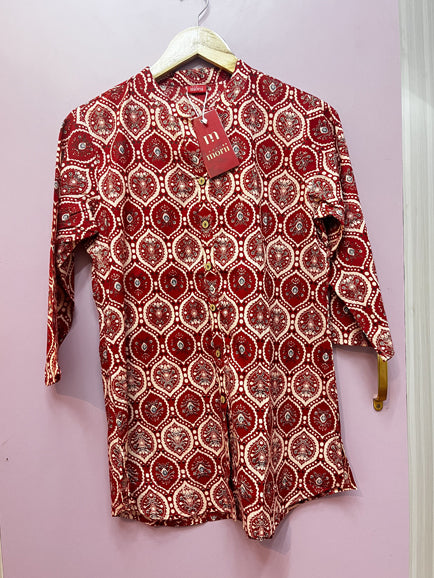 Handblock Print Short Kurti