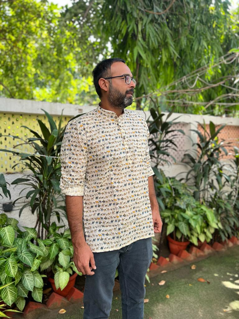 Tribal print short kurta